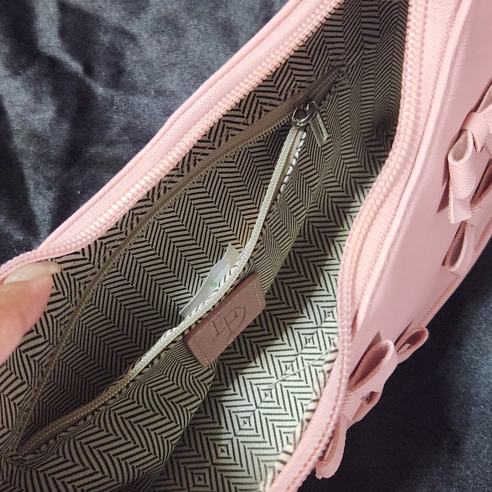 Pink Bow-Embellished Women's Bag - Picture 3 of 4